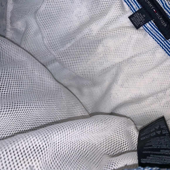 Tommy Hilfiger Blue & White Tropical Swimtrunks size M - Picture 7 of 10